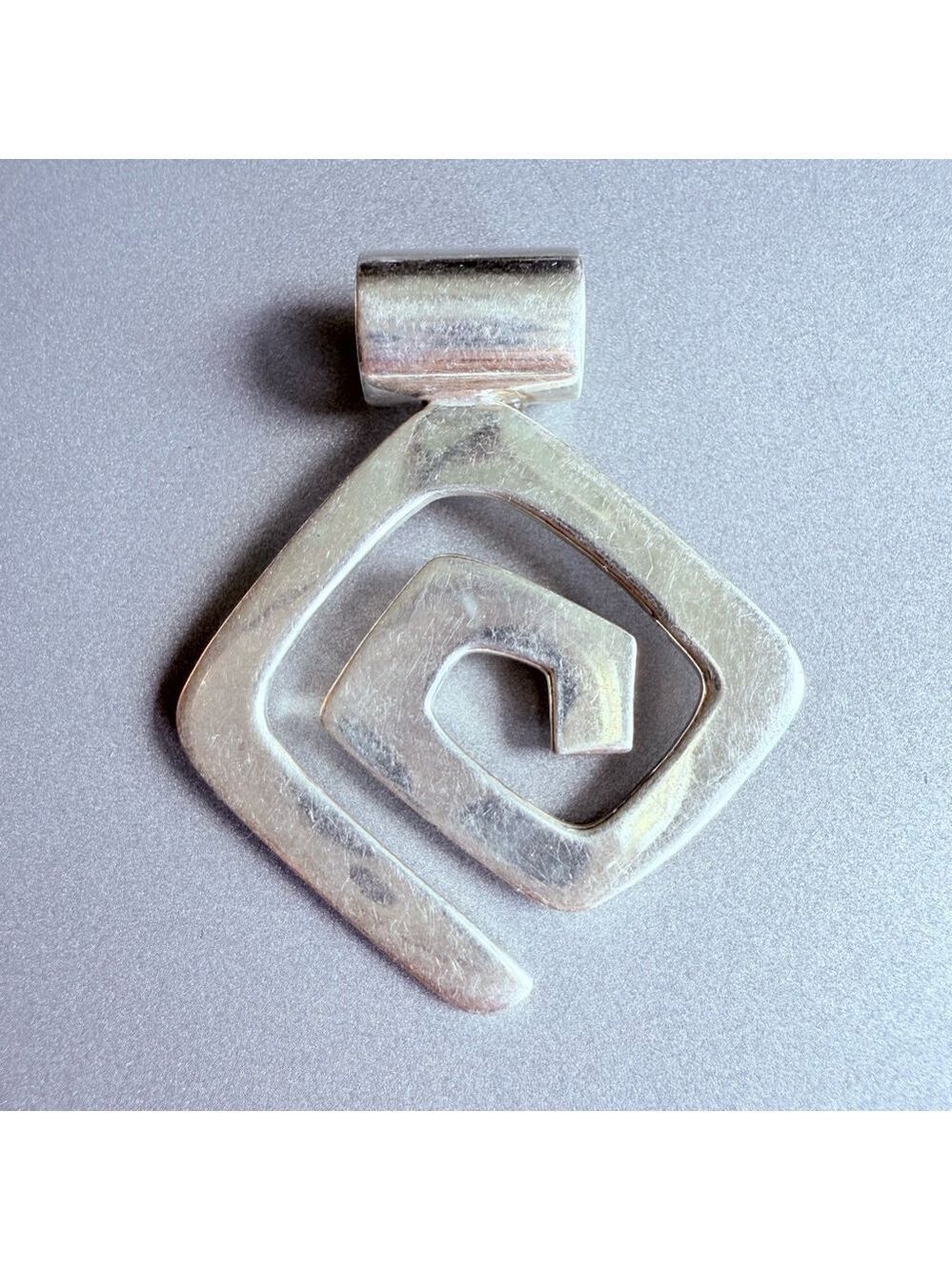 Silpada BIG Modern Maze Swirl Sterling Silver 925 Slide Pendant